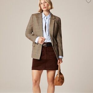 J. Crew Rich Brown Corduroy Mini Skirt 2 tall